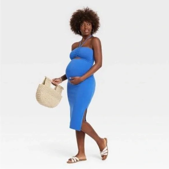 Isabel Maternity by Ingrid & Isabel | Dresses | Isabel Maternity Blue  Cutout Dress Size Large | Poshmark